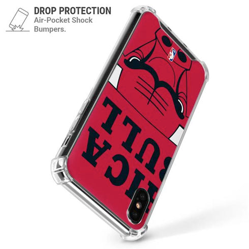 NBA Chicago Bulls Large Logo iPhone XS Max Clear Case